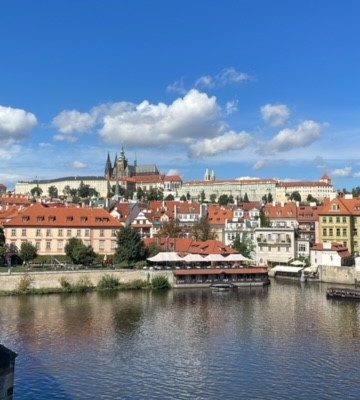 Blick auf die Moldau in Prag